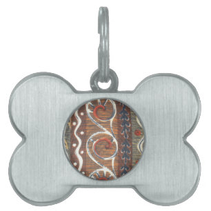 Placa Para Mascotas Impresión de arte de estilo africano vintage