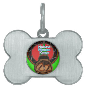 Placa Para Mascotas Impresión de arte de Hakuna Matata en Kenia