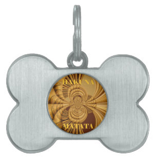 Placa Para Mascotas Impresión de arte de la jirafa dorada