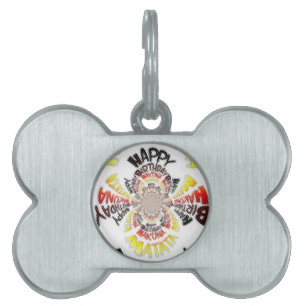 Placa Para Mascotas Impresión de arte en el kaleidoscope de cumpleaños