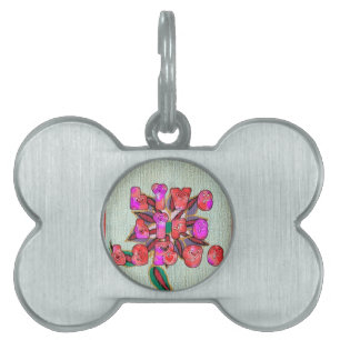Placa Para Mascotas Impresión de arte "Live Life Large"