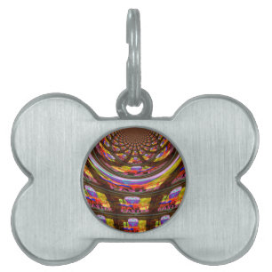 Placa Para Mascotas Impresión de arte psicodélica de Pascua Kaleidosco