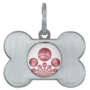 Placa Para Mascotas Impresión de bolas de cricket para aficionados al