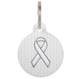 Placa Para Mascotas Impresión de cinta cromada como de cinta blanca