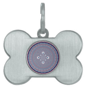 Placa Para Mascotas Impresión de diseño radial