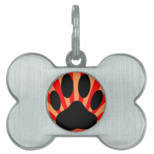 Placa Para Mascotas Impresión de la hoja de perro radiante