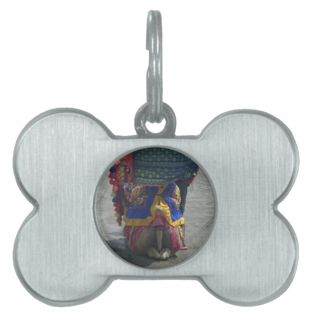 Placa Para Mascotas Impresión/gráfico de arte capilar caprichoso (Frente)