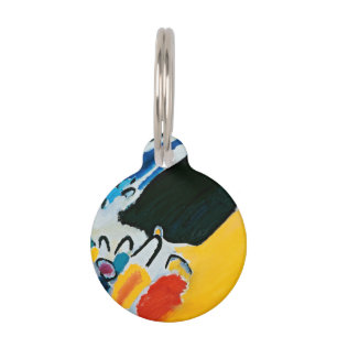 Placa Para Mascotas Impresión III Concierto Pintura Abstracta de Kandi