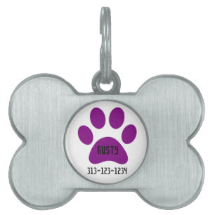 Placa Para Mascotas Impresión personalizada de mascotas/hojas de cálcu