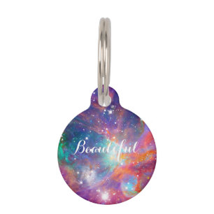 Placa Para Mascotas Impresionantes estrellas brillantes de la nebulosa