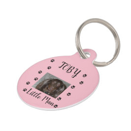 Placa Para Mascotas Impresiones con 1 foto y nombre de Mascota