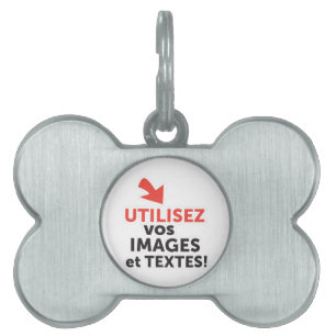 Placa Para Mascotas Imprimir sus diseños en línea DIY Francés