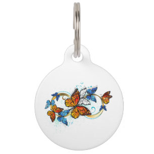 Placa Para Mascotas Infinidad de Mariposas Monarca