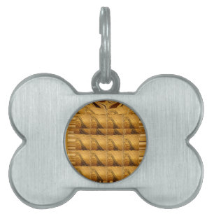 Placa Para Mascotas Infinity Golden Giraffe Animal Motiart Print