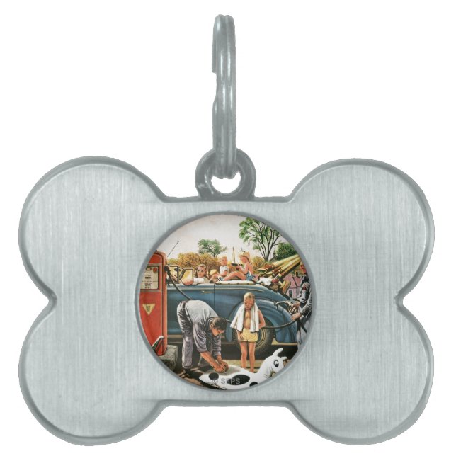 Placa Para Mascotas Inflación del juguete de la playa (Frente)