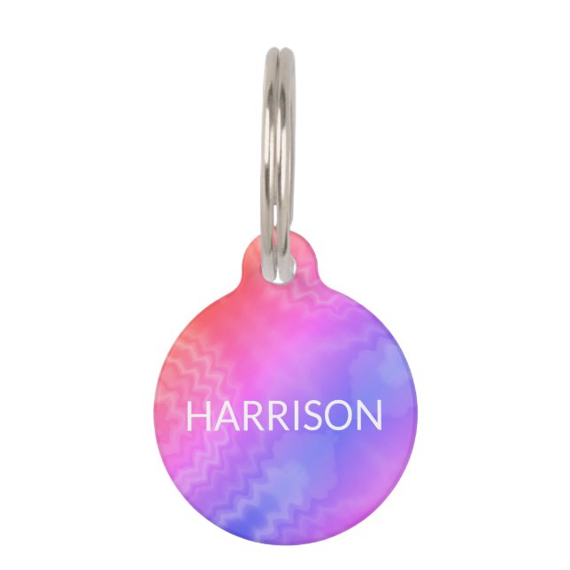 Placa Para Mascotas Información de contacto de nombre del perro person (Anverso)