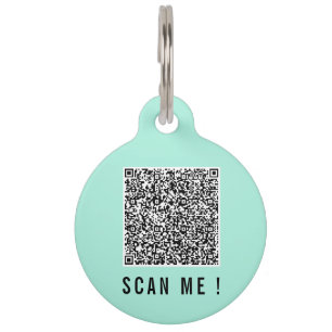 Placa Para Mascotas Información de escaneo de código QR personalizada 