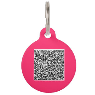 Placa Para Mascotas Información de Escaneo de Código QR Personalizado