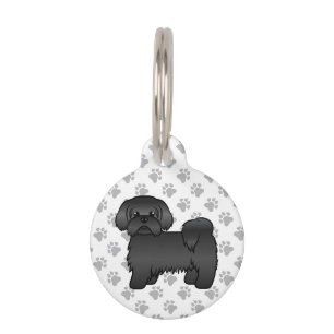 Placa Para Mascotas Información de perro de dibujos animados lindo Shi