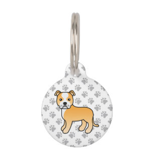 Placa Para Mascotas Información de perro de dibujos animados Staffie c