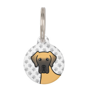 Placa Para Mascotas Información de perro de dibujos animados y mascota