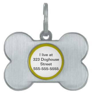 Placa Para Mascotas Información de ubicación del perro en etiquetas de