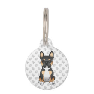 Placa Para Mascotas Información del perro y mascota Bulldog Francés Tr