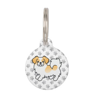 Placa Para Mascotas Información del perro y mascota Fawn Parti-Color T