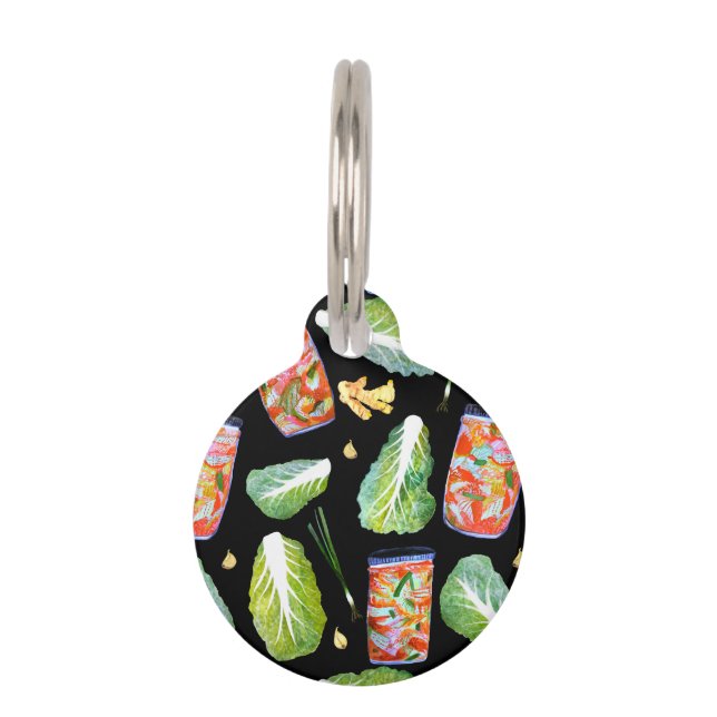 Placa Para Mascotas Ingredientes de Kimchi Fermentación por Picante (Anverso)