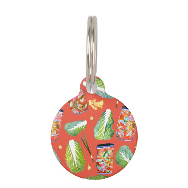 Placa Para Mascotas Ingredientes de Kimchi Fermentación por Picante (Anverso)