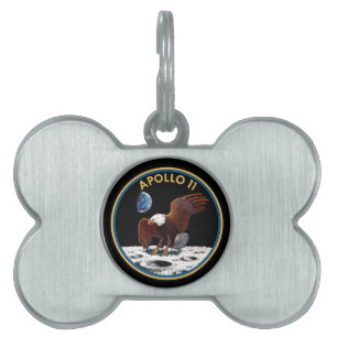 Placa Para Mascotas Insignia del Apolo 11