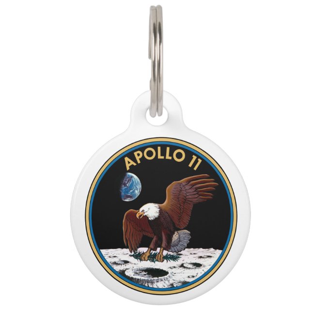 Placa Para Mascotas Insignia del Apolo 11 (Anverso)