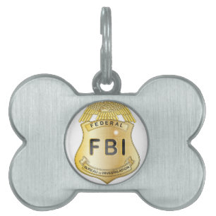 Placa Para Mascotas Insignia del FBI