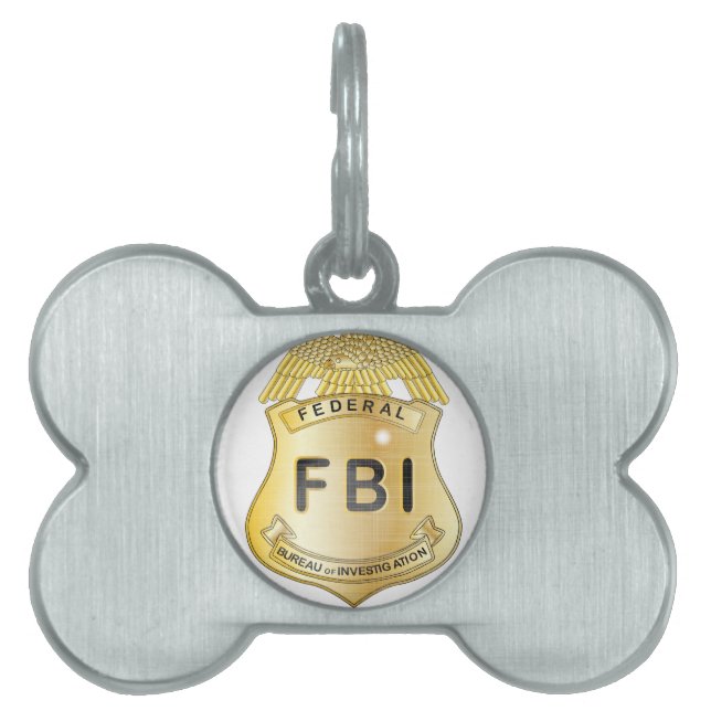 Placa Para Mascotas Insignia del FBI (Frente)