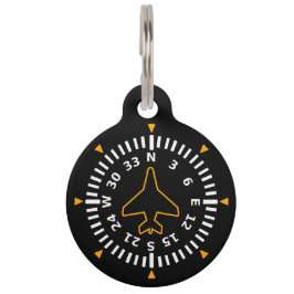 Placa Para Mascotas Instrumento de vuelo de brújula para aeronaves