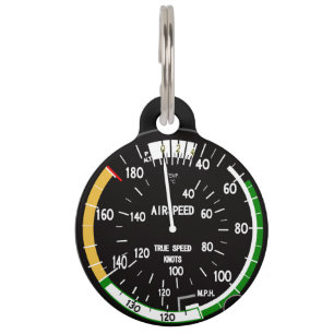 Placa Para Mascotas Instrumento de vuelo del indicador de velocidad de