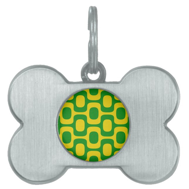 Placa Para Mascotas Ipanema Sidewalk Pattern, Beach Pattern, Brazil (Frente)