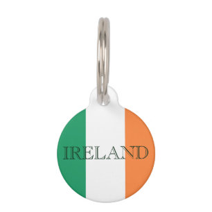 Placa Para Mascotas Irish Flag Irlanda Personalizable ptcn