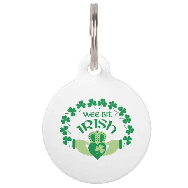 Placa Para Mascotas Irlandés Wee Bit (Anverso)