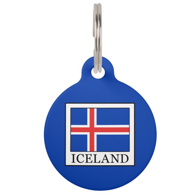 Placa Para Mascotas Islandia (Anverso)