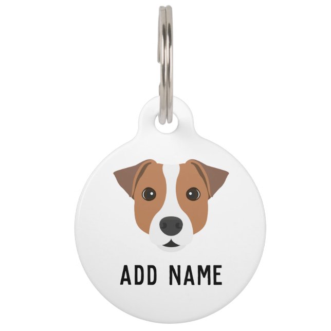 Placa Para Mascotas Jack Russell Dog (Anverso)