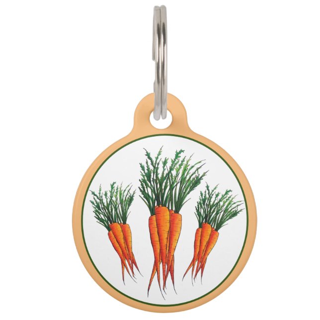Placa Para Mascotas Jardín de verduras de Naranja de zanjas (Anverso)