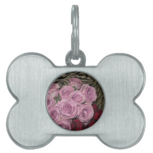 Placa Para Mascotas Jardín floral
