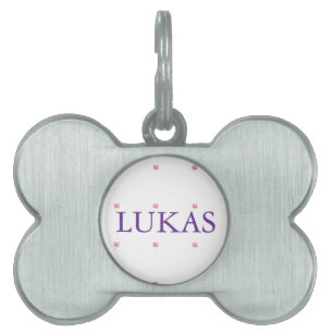 Placa Para Mascotas Jardín floral de loto rosa en acuarela