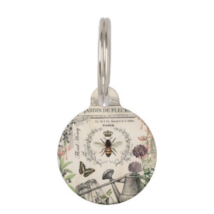 PLACA PARA MASCOTAS JARDÍN FRANCÉS DE LA ABEJA