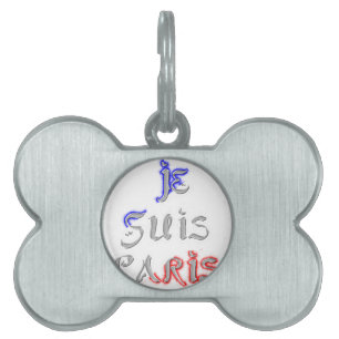 Placa Para Mascotas Je Suis Paris I Love Paris Texto Art Imprimir