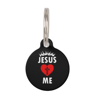 Placa Para Mascotas Jesús me ama Cristiano Religioso