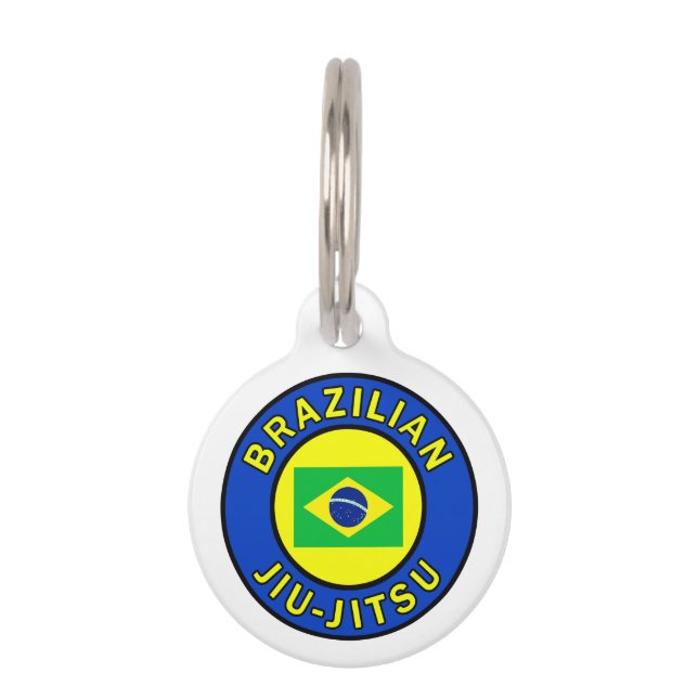 Placa Para Mascotas Jiu Jitsu brasileño (Anverso)