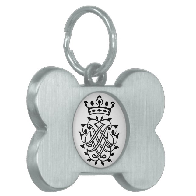 Placa Para Mascotas Johann Sebastian Bach Seal Escudo Monograma Insign (Frente Izquierda)