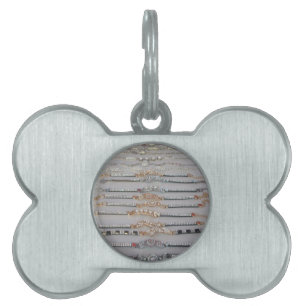 Placa Para Mascotas Joyería de arte de la cadena de diamantes decorada